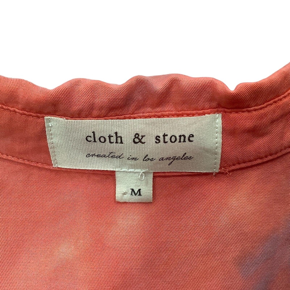 CLOTH & STONE Women'sTie Dye Button Up Shirt Top sz M Tencel Long sleeve - Picture 6 of 6